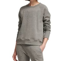 DKNY Womens Sport Sparkle Logo Fleece Sweatshirt,X-Small,Heather Grey/Si... - $50.00