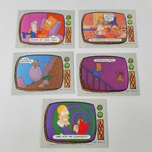 Simpsons Card Lot of 5 Includes #64, 57, 39, 87, 62 Topps 1990 - £5.41 GBP