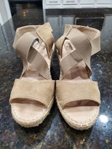 Sonoma Beige Women Suede Leather Flip -Flops Open Toe Casual Sandals Size 9.5 - £19.93 GBP