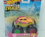 Hot Wheels Monster Truck VW Volkswagen BEETLE 1:64 Neon Shockers 03/07 - $19.79
