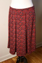 LuLaRoe 2XL Madison Skirt Box Pleat Elastic Waist Knee Length Pockets USA - £16.51 GBP