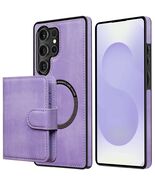 LOHASIC Samsung Galaxy S25 Ultra Case Magnetic Leather Wallet Purple - $25.08 CAD