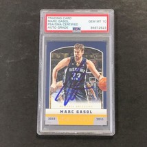 2012-13 Panini Basketball #110 Marc Gasol Signed Card AUTO PSA Slabbed Grizzlies - £79.91 GBP