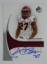 Antonio Brown Signed 2010 Upper Deck SP Authentic Rookie Card /599 - £38.83 GBP