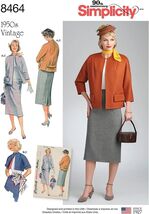 Simplicity Sewing Pattern 8464 Lined Jacket Skirt Misses Size 6-14 - $7.27