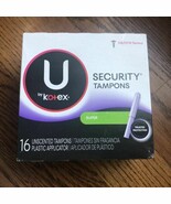 U By Kotex Security Tampons SUPER Unscented 16 Count NEW. Retired - $34.65