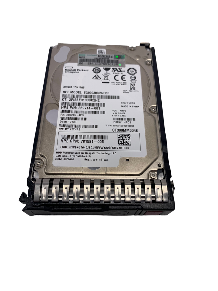 HP 872735-001 300GB 10K 12Gbps 2.5&quot; SAS DS Hard Drive - Blank Tray w60 - $18.54