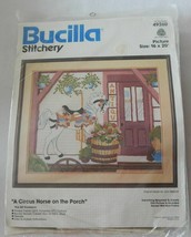 NEW Bucilla Stitchery Kit A Circus Horse on the Porch 16&quot;x20&quot; #49260 NIP - $36.99