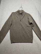 J Crew Mens 100% Lambswool 1/4 Zip Sweater Pullover Mock Neck Sz S Casual Simple - £27.32 GBP