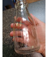 Embossed Milk Bottle Plymouth Dairy Inc Rochester NY Dacro 7.5&quot; - $29.69