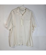 NWT Mens Perry Ellis Off white (Swan) 100% Silk Button Front Shirt Size XXL - £19.28 GBP