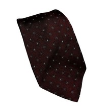 Britches of Georgetowne Burgundy Blue Tie Silk Necktie 3 Inch Wide 59 Long - £11.66 GBP