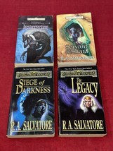 4 Forgotten Realms Paperback Book Lot VTG RA Salvatore - £7.86 GBP