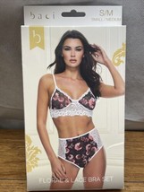 Baci Floral Lace Panty &amp; Bra Set Style 3209 Small / Medium Sexy Lingerie Club - £27.40 GBP