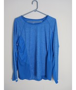 DANSKIN NOW Shirt Women&#39;s Long Sleeve Breathable Shirt Blue Size XXL - $287.63 MXN