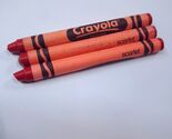 Vintage Crayola Crayon Scarlet set 3 crayons made USA Binney Smith retir... - $95.00