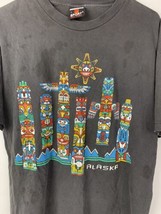 Vintage Alaska T Shirt Single Stitch Totem Pole Native Men’s Large USA 80s 90s - £19.97 GBP