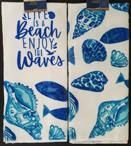 Summer Hand Towels Seashells/Fish 1/Pk, Select: ‘Life is a Beach..’ or N... - $2.99