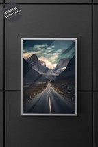 PRINTABLE wall art, A road towards a mountain, Portrait | Digital Download - £2.74 GBP