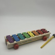 Vintage Fisher-Price 1964 &quot;Pull-A-Tune&quot; Wood &amp; Metal Xylophone #870, U.S.A. - $12.98