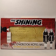 The Shining Overlook Hotel Ball Ticket Replica 24k Gold Plated Collectible - £33.70 GBP