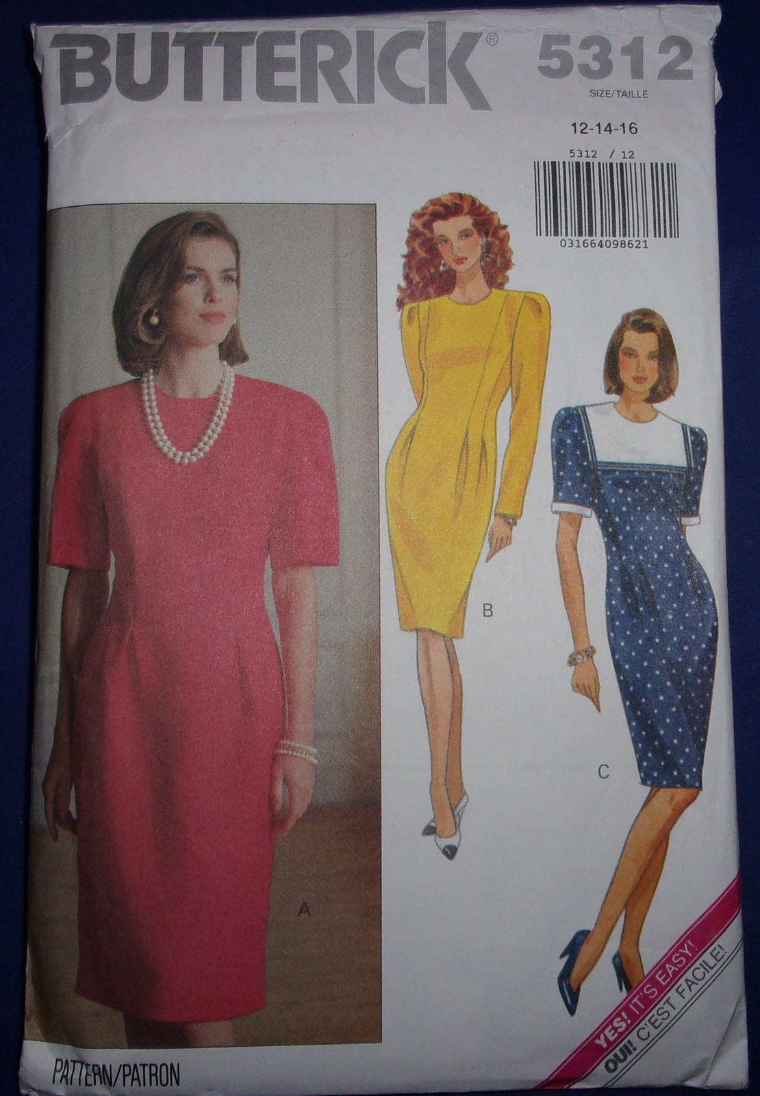 Butterick Misses/Misses’ Petite Dress Size 12-16 #5312 - $5.99