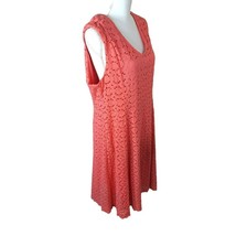 Liz Claiborne Dress Eyelet Lace Pink Peach Salmon Womens Plus Size 18 Ne... - $45.50