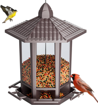 Hanging Bird Feeders for Outdoor, Fun Installation Pagoda Design Wild Birdfeeder - £21.79 GBP