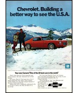 1972 Chevy Camaro Rally Sport Colorado Rockies Vintage Print Ad Snow Wal... - £8.76 GBP