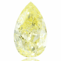 Pear Shape Diamond 0.30 Carat Natural Fancy Yellow Color VS1 Loose IGI Certified - £387.68 GBP