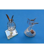 Trinkets/Figurines-Tiny Glass Angel Playing Instrument and Humming Bird ... - $35.00