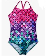 Honisen Swimsuit Girls size 5XL Multicolored One Piece Bathing Suit Mermaid - £5.97 GBP