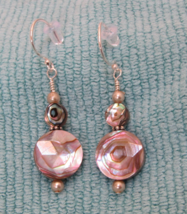 Faceted Abalone Rounds Earrings - £22.80 GBP