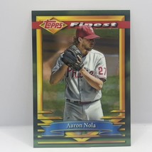 2021 Topps Finest Baseball Aaron Nola Base #23 Philadelphia Phillies - £1.54 GBP