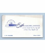 Eifler Electric Company Vintage Business Card Union City New York BC1 - $12.41 CAD