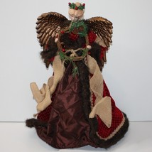 Christmas Holiday Collection Gold and Burgundy Angel Tree Topper 19&quot; NWOT - $24.99