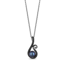 Enchanted Disney Villain Ursula Pendant With Black Diamonds In Silver With Chain - $96.00