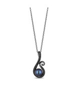 Enchanted Disney Villain Ursula Pendant With Black Diamonds In Silver Wi... - $131.29 CAD