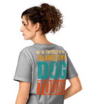 Unisex Organic Mid-Light T-Shirt – “I’m Only Talking” Back Print (Heathe... - $940.35 MXN