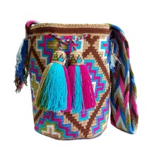 Handmade Wayuu Crochet Tote Bag, Woven Mochila, Colombian Tribal Bag, Be... - $1,753.64 MXN