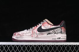 Custom Air Force 1 '07 Low Hand-Painted Graffiti Gothic Bloodstain Casua... - $178.00