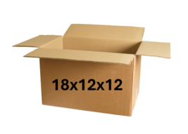 18&quot; x 12&quot; x 12&quot; CARDBOARD BOX - 200 lb - SINGLE BOX - €6,66 EUR