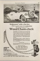 1920 Print Ad Weed Chain-Jack Lady in Convertible Has Flat Tire Bridgeport,CT - £15.50 GBP