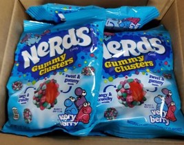 12 Bags Nerds Gummy Clusters Very Berry Candy 5oz Sweet and Gummy - £23.53 GBP