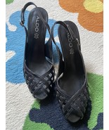 Aldo vintage leather black heels, size 38 EU - $39.00