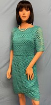 JESSICA HOWARD Jade Green Macrame Lace Social Dress 10P NWT - $35.93 CAD
