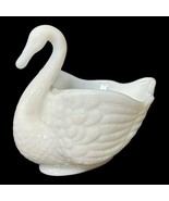 Mid Century Imperial Milk Glass Swan Trinket Novelty Dish Collectible Vi... - £12.67 GBP