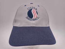 Vintage Otto USSSA  Gray / Blue Baseball Cap Adjustable Strap made in My... - $14.11