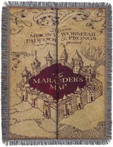 Northwest Woven Tapestry Throw Blanket, 48 x 60 Inches, Marauder&#39;s Map - £34.36 GBP