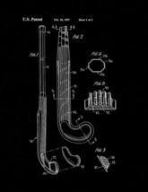 Lightweight Field Hockey Stick Patent Print - Black Matte - $7.95+